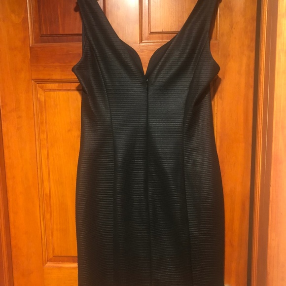 Black Guess sweetheart neck dress fitted size 14 - Picture 2 of 4